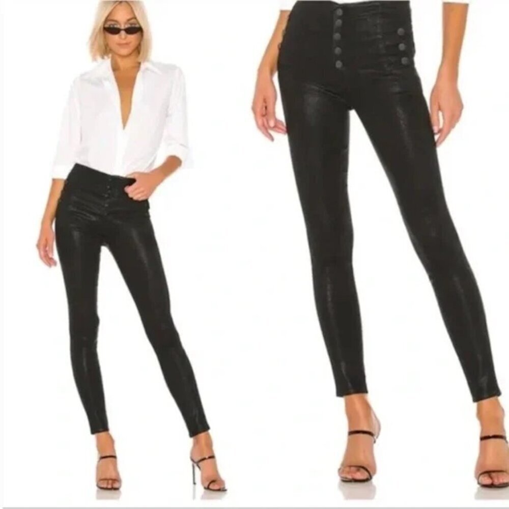 J BRAND Natasha High Rise Skinny Jeans in Fearful Button Fly